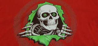 Vintage Rare 1989 Powell Peralta T Shirt Ripper Size: Xl Color: Red