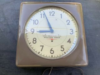 Self Winding Clock Co.  Western Union Naval Observatory Antique 1940 