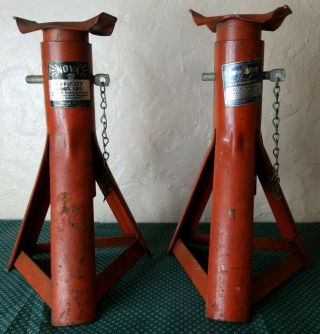 Vintage Nova And Cp Auto Products Car Auto Adjustable Jack Stands Red