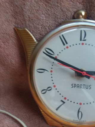 Vintage Spartus Teapot Kitchen Clock Electric Only One on Ebay 3