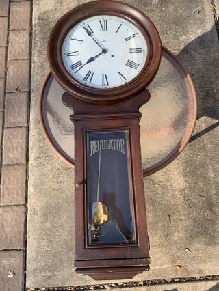 Antique Vintage Howard Miller Regulator Wall Clock