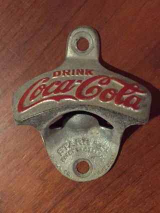 Vintage Antique 1940s Wall Mount Coca - Cola Bottle Opener