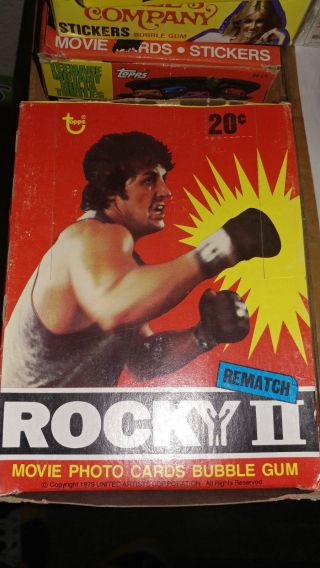 1979 Topps Rocky Ii Wax Pack Box With 18 Packs - Balboa/sylvester Stallone