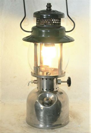 Aussie Coleman 249 Kerosene Lantern,  5/51,  Gen & Seals Fitted,  Burns Good.