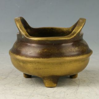 Chinese Exquisite Handmade Brass Incense Burner Gl386