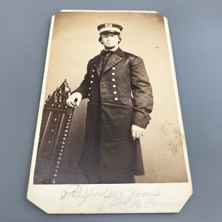 Civil War Cdv U.  S Navy Engineer Officer H.  Brown Philadelphia By Gihon & Rixon