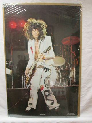 Jimmy Page Guitarist Rock Vintage Poster Garage 1977 Led Zeppelin Cng88