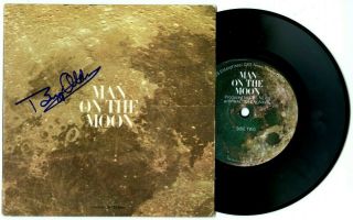 Buzz Aldrin Signed Autograph Man On The Moon 45 Record Cover - Bas Beckett Auth