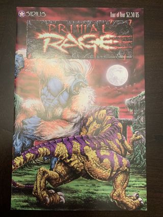 Primal Rage 4 Sirius Comic Book Hard To Find 1997 Based On Video Game Vf/nm 9.  0