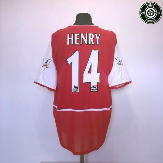 Henry 14 Arsenal Vintage Nike Home Football Shirt 2002/04 (xl) Player Issue