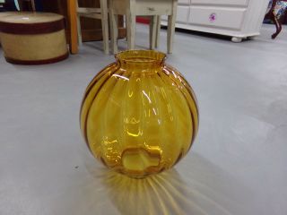 Vintage Amber Glass Gone With The Wind Table Lamp Shade Replacement