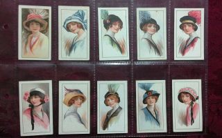 Cigarette Cards,  Near Complete Set Of Beauties Picture Hats Wills Circle 31/32