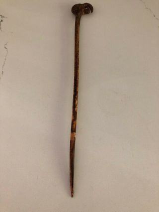 Vintage ' 60 ' s Authentic Hand Carved African Hair Pick Hairpin Zimbabwe,  Namibia 2