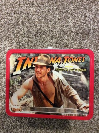 Vintage 1984 Indiana Jones & The Temple Of Doom Lunchbox And Thermos