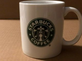 2008 Starbucks Classic White And Green Mermaid Siren Ceramic Coffee Mug Tea Cup