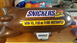 Inflatable Snickers Candy Bar Blimp Advertising Promo Pool Toy - Blowup Candy Ad