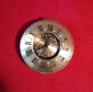 Swiza Sheffield Travel Alarm Clock And Case - Collectible Vintage Swiss
