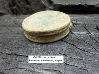 Old Rare Vintage Antique Civil War Relic Soldiers Pill Case Confederate Camp