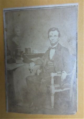 Civil War Era Carte De Visite Image Of President Abraham Lincoln " Honest Abe "