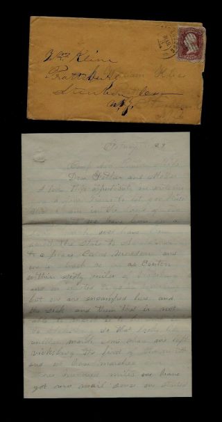 Civil War Letter - 7th Missouri (union) Infantry On The March To Vicksburg