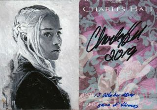 Charles Hall Game Of Thrones Painted Sketch Card Psc