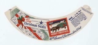 1947 Christmas Seals Milk Bottle Collar