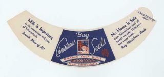 1939 Christmas Seals Milk Bottle Collar