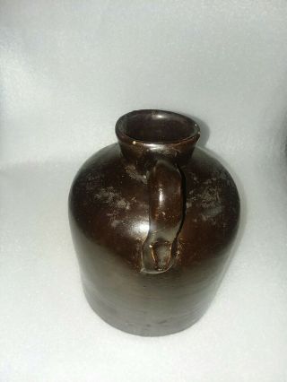 Vintage Stoneware Crock Pottery Half Gallon Big Mouth Brown Jug VERY RARE 7 