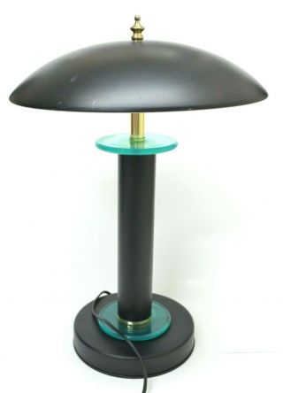 Vintage Touch Lamp Black Banker Mushroom 1990 