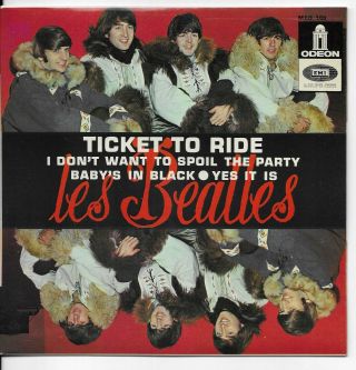 The Beatles " Ticket To Ride " French Odeon 108 7 " Ep 45