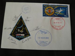 Iss 28 Flown Boardpost Orig.  Signed Crew,  Space