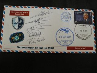 Iss 51/52 Flown Boardpost Orig.  Signed Crew,  Space