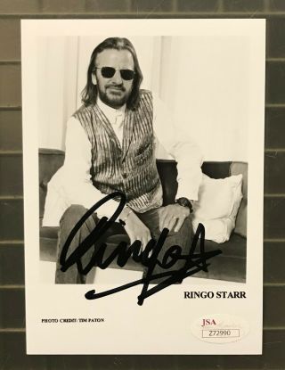 Ringo Starr The Beatles Signed 4x5 Photo Autographed Auto Jsa Loa