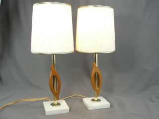 Vintage Matching Mcm Mid Century Modern Design Bedroom Table Lamps Yugoslavia