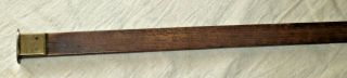 Vintage 3 Ft Brass/wood Lumber Stick Measuring Cubic Contents Of Lumber/logs