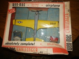 Vintage Wen Mac Challenger Gas Model Control Line Air Plane W/box Accessories
