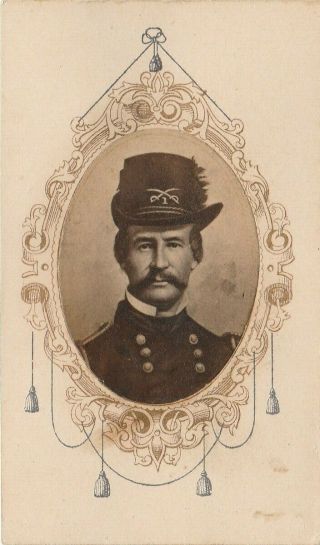 Civil War Cdv General David Hunter - - Lucy Allen Advertizement On Back