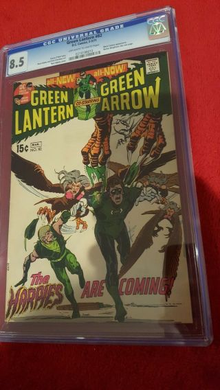 Green Lantern 82 CGC 8.  5 Neal Adams cover Black Canary app.  Wrightson inks 1 pg 3