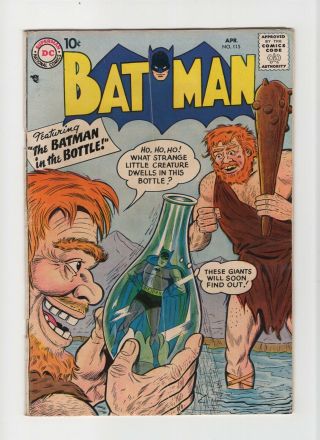 Batman 115 Vintage Dc Comic Detective Robin Golden Age 10c