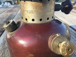 Rare AGM American Gas Machine Gas Camping Lantern 3006 Vintage Single Mantle 2