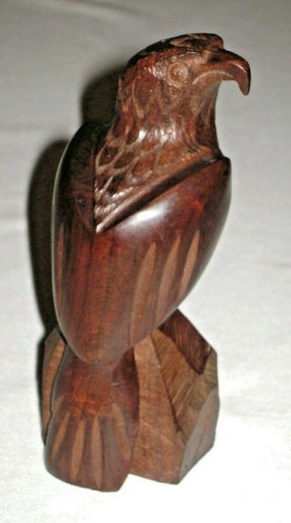 Hand Carved Iron Wood Eagle