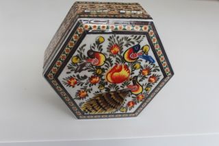 Persian Art Khatam Wood Hand Made Jewelry Box Or Ring Box