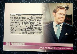 The Persuaders Cut Autograph Card Ja3 Signed By Joss Ackland As Felix