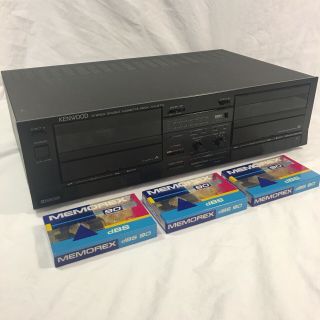 Kenwood Dual Cassette Deck Kx - 67w Vintage 1988 W/ Tapes