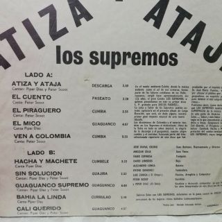 LOS SUPREMOS ATIZA Y ATAJA PIPER GUAGUANCO SALSA EX 91 LISTEN 2