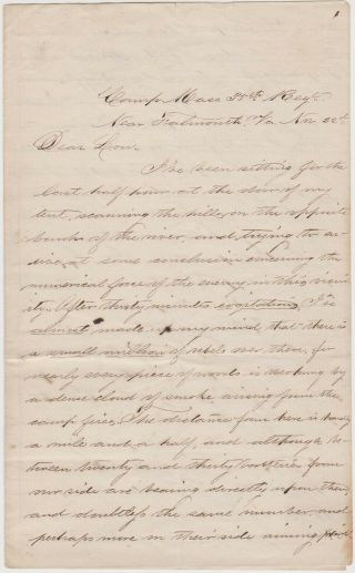 Nov.  1863 Civil War Soldier Letter - Falmouth Va Fredericksburg - Great Content