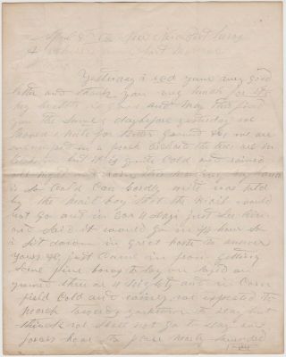 Civil War Soldier Letter Newport News Va Apr.  1862 - Siege Of Yorktown - 85th Ny