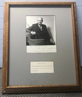 Dwight Eisenhower Autographed Photograph To Thomas Decker Palm Springs Ca. 3