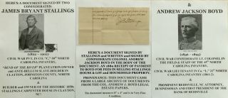 Civil War Confederate Colonel 45th North Carolina Infantry Boyd Document Signed