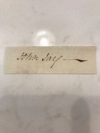 John Jay Clipped Signature - Autograph Of Founding Father & First Chief Justice